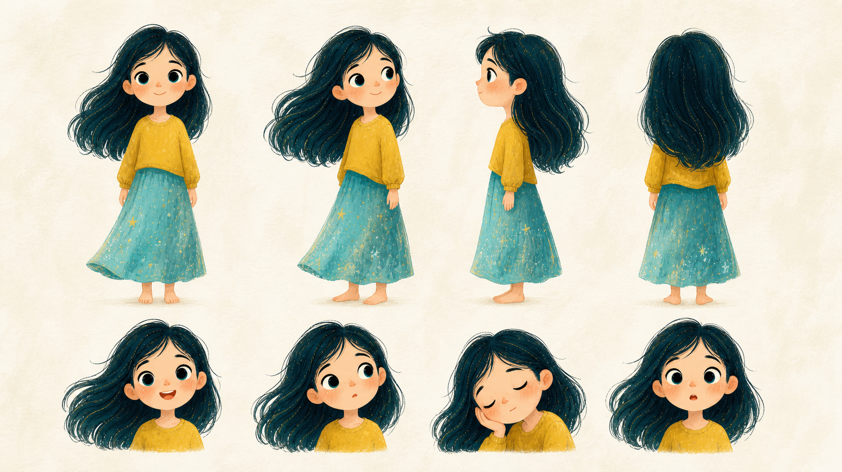 Character sheet gadis utama